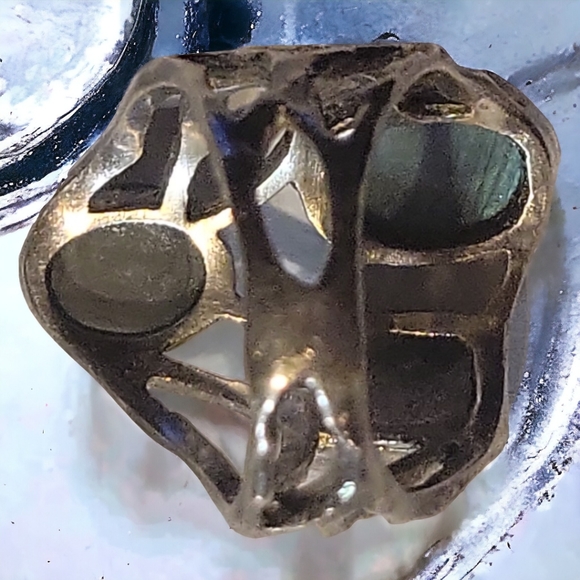 Artistic Hand Crafted 3 Labradorite Precious Gemstones In Sterling Silver 925 - Picture 3 of 6